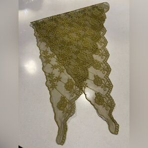 Chic Olive Lace Scarf